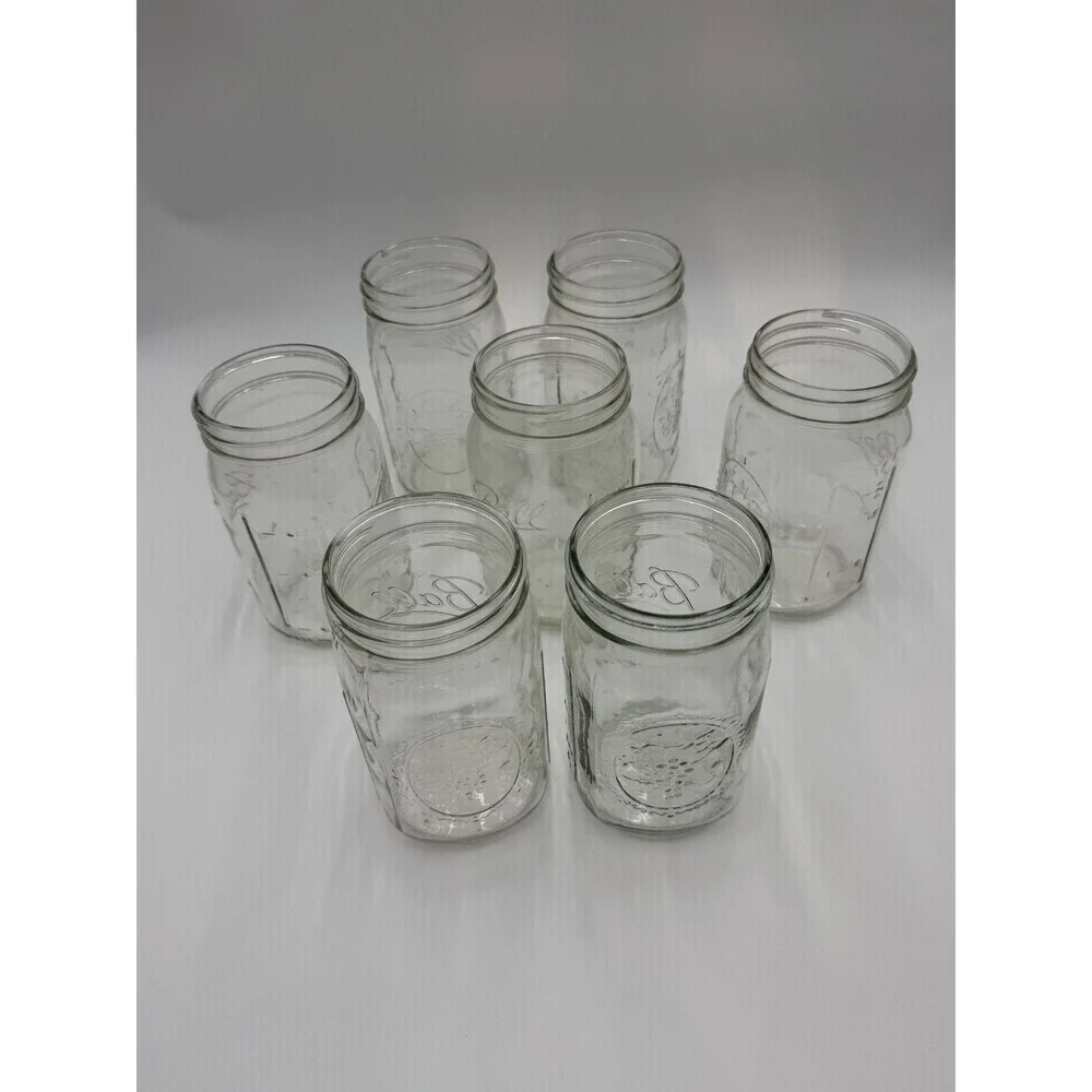 Mason Jars Ball Wide Mouth 32oz Clear Glass Quart Canning Jars Set of 7